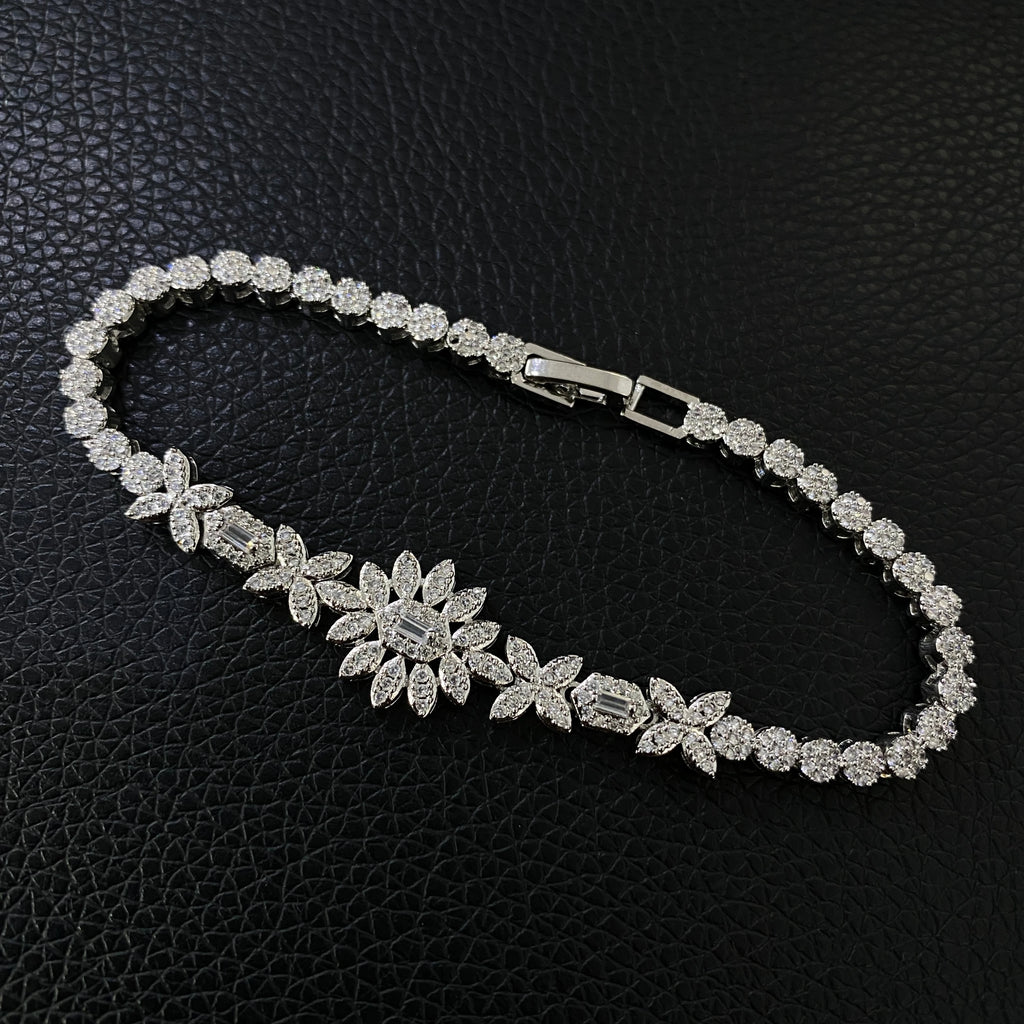 Luxury 4 Pieces Cubic Zirconia Bridal Jewelry Set