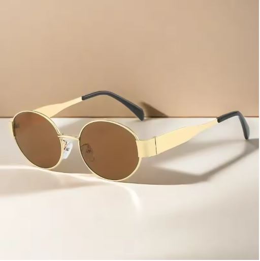 Retro Metal Oval Sunglasses
