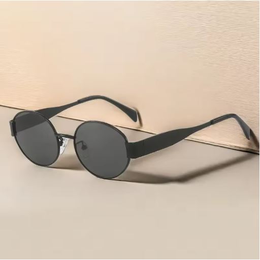 Retro Metal Oval Sunglasses