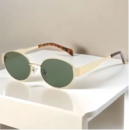 Retro Metal Oval Sunglasses