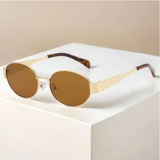Retro Metal Oval Sunglasses
