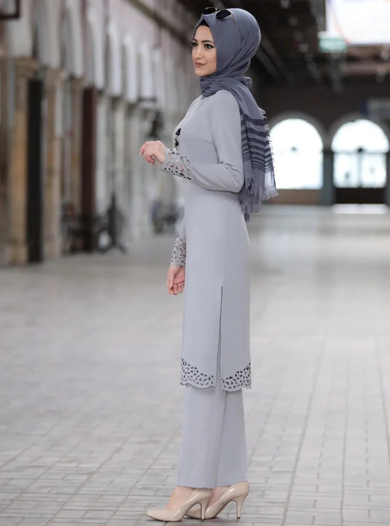 Chiffon Muslim Abaya Set