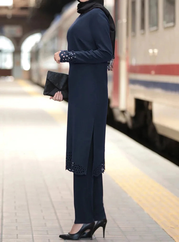 Chiffon Muslim Abaya Set