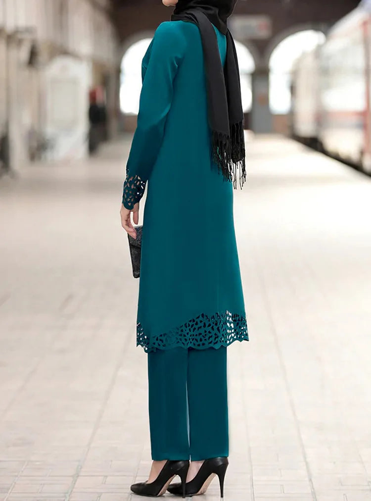 Chiffon Muslim Abaya Set