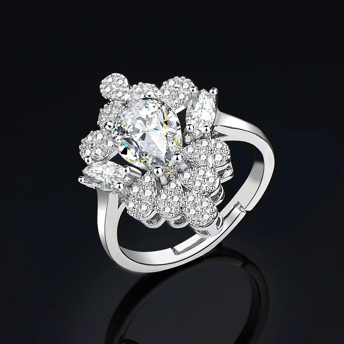 Luxury 4 Piece CZ Bridal Jewelry Set