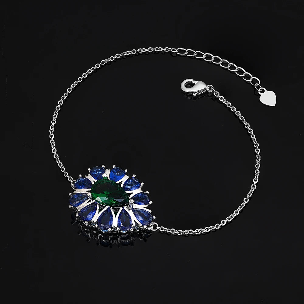 Trendy Water Droplet Zirconia Bridal Jewelry Set