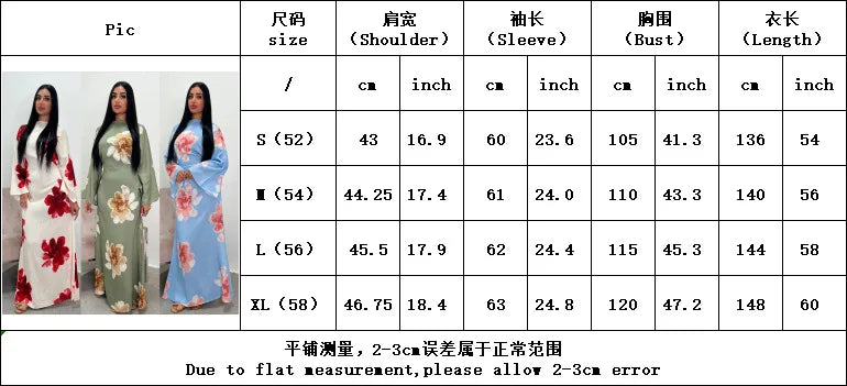 Eid Printed Abaya Dress