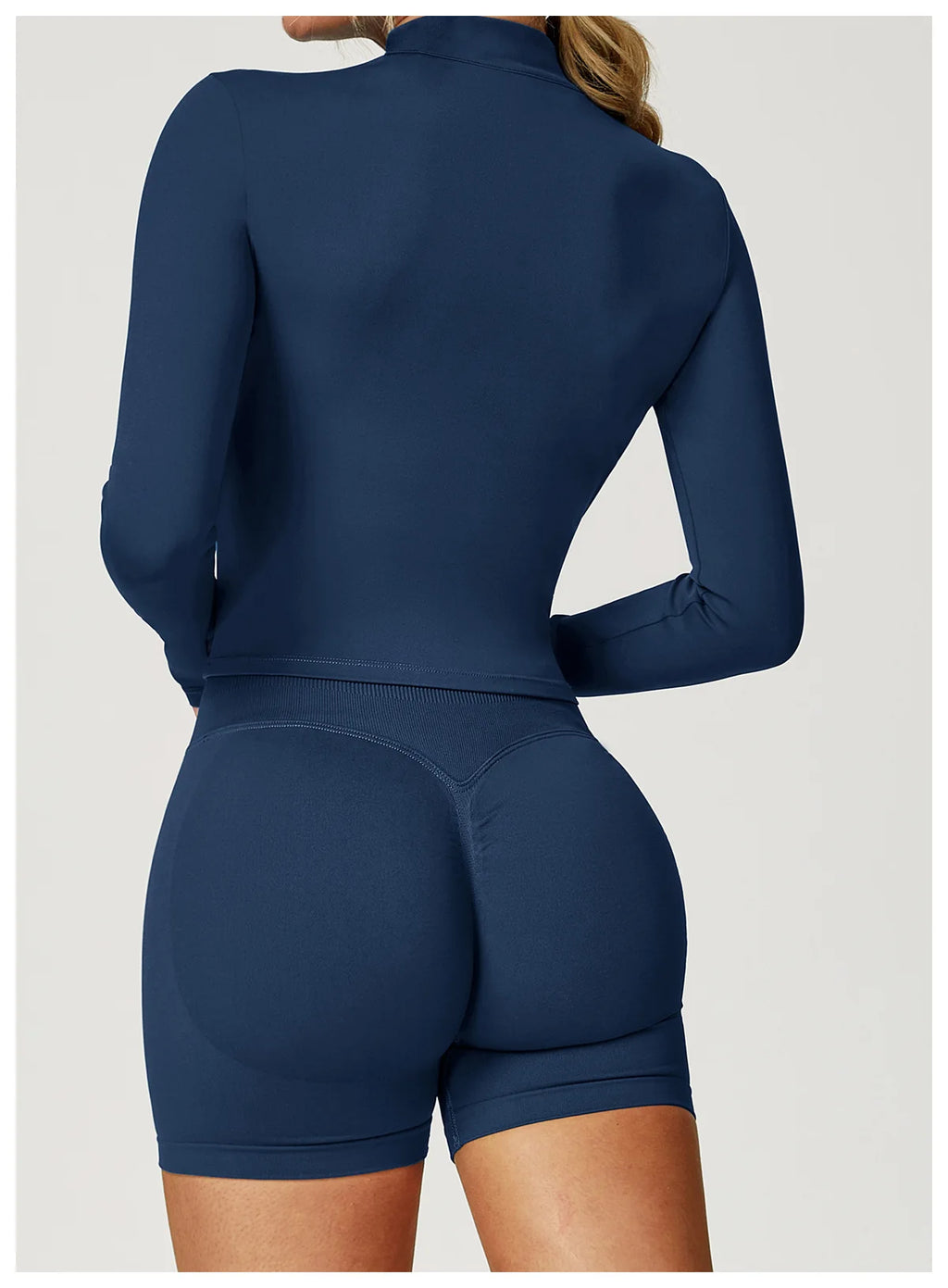 Fitted Zip Up Fitness Yoga Jacket