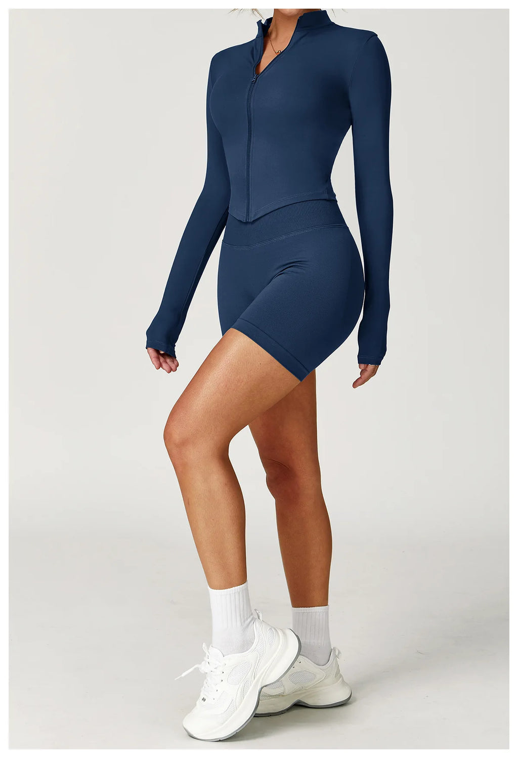 Fitted Zip Up Fitness Yoga Jacket