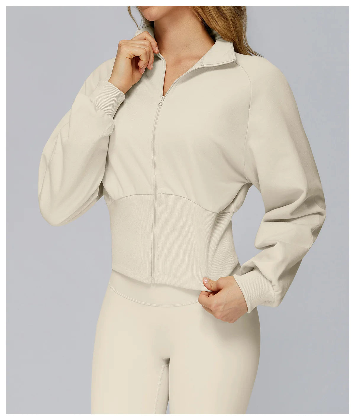 Loose Fit Zip Up Sports Jacket