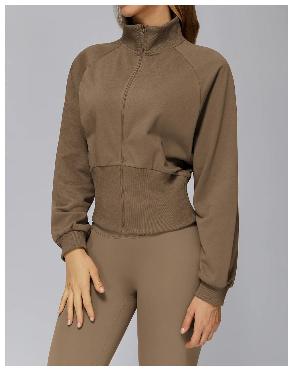 Loose Fit Zip Up Sports Jacket