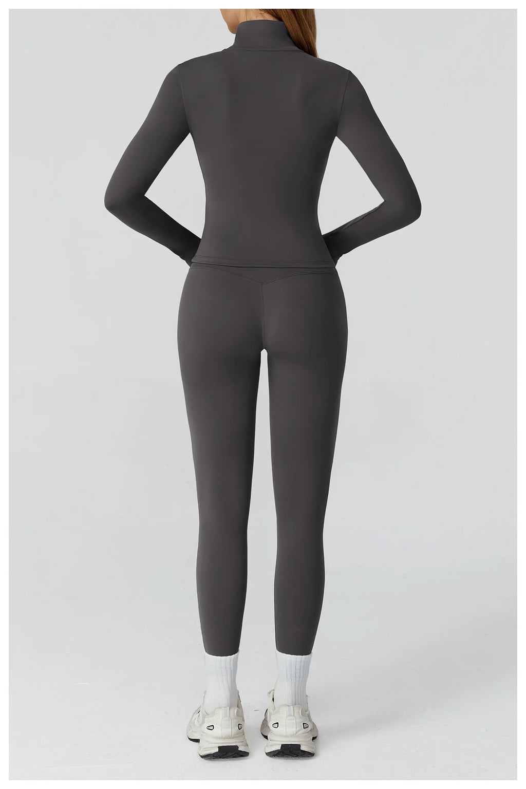 Fitted Zip-Up Jacket With High Collar