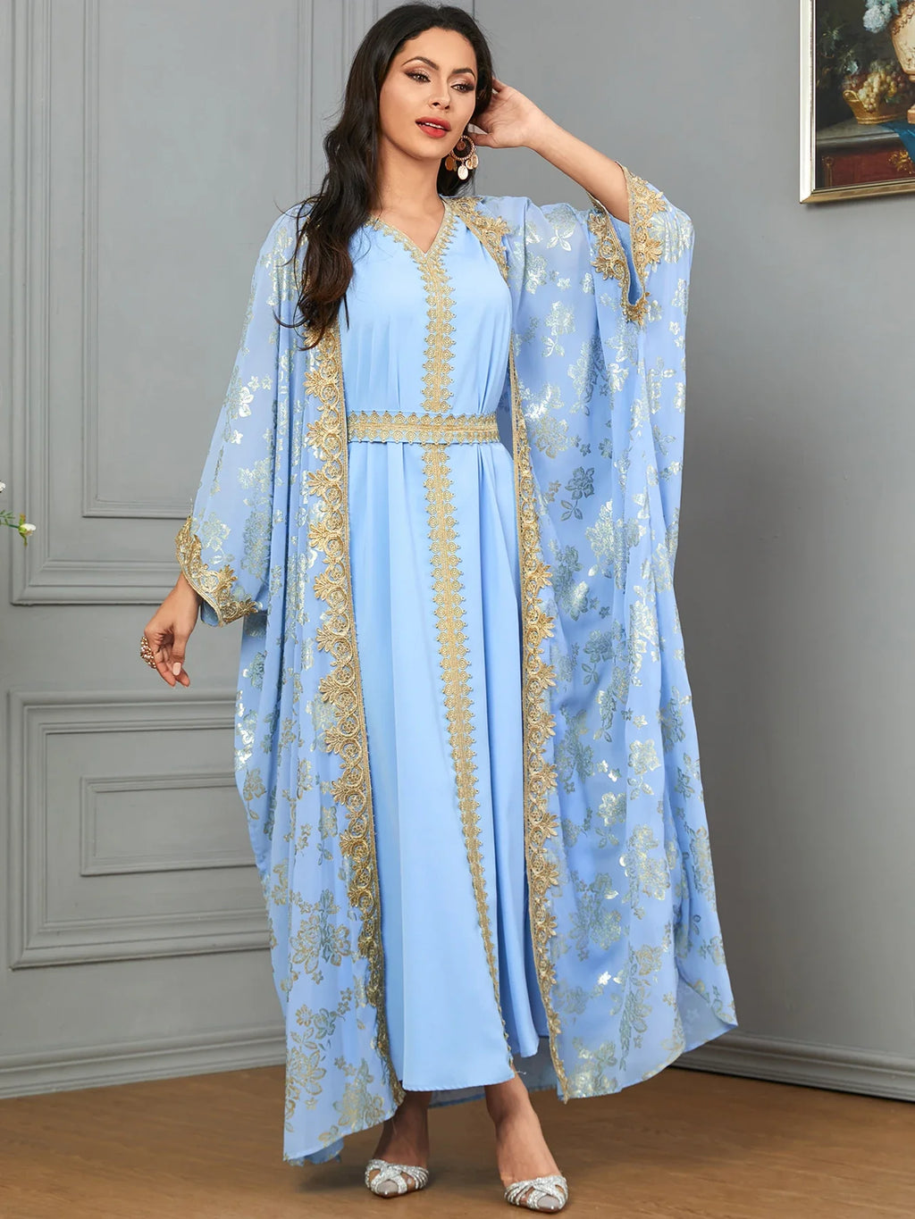 Eid Muslim Party Abaya Dress