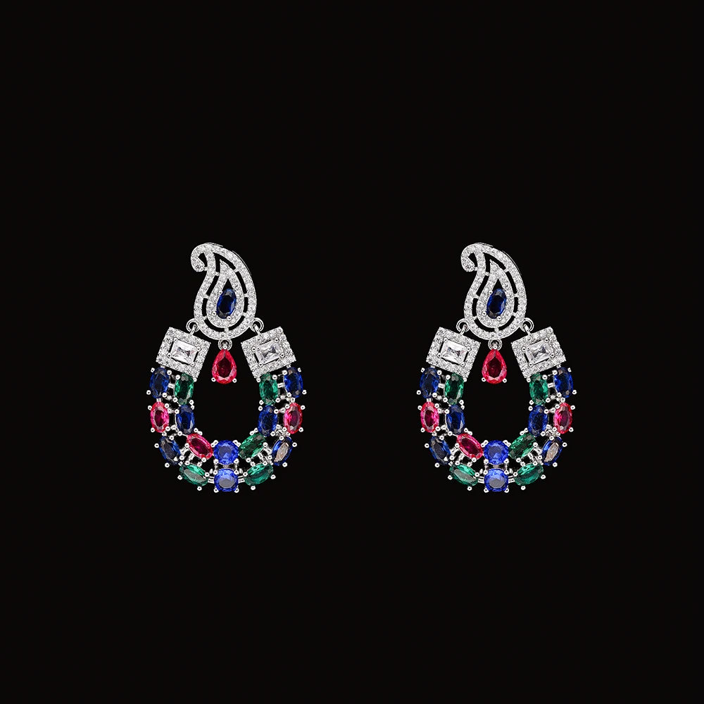 Trendy Water Droplet Zirconia Bridal Jewelry Set