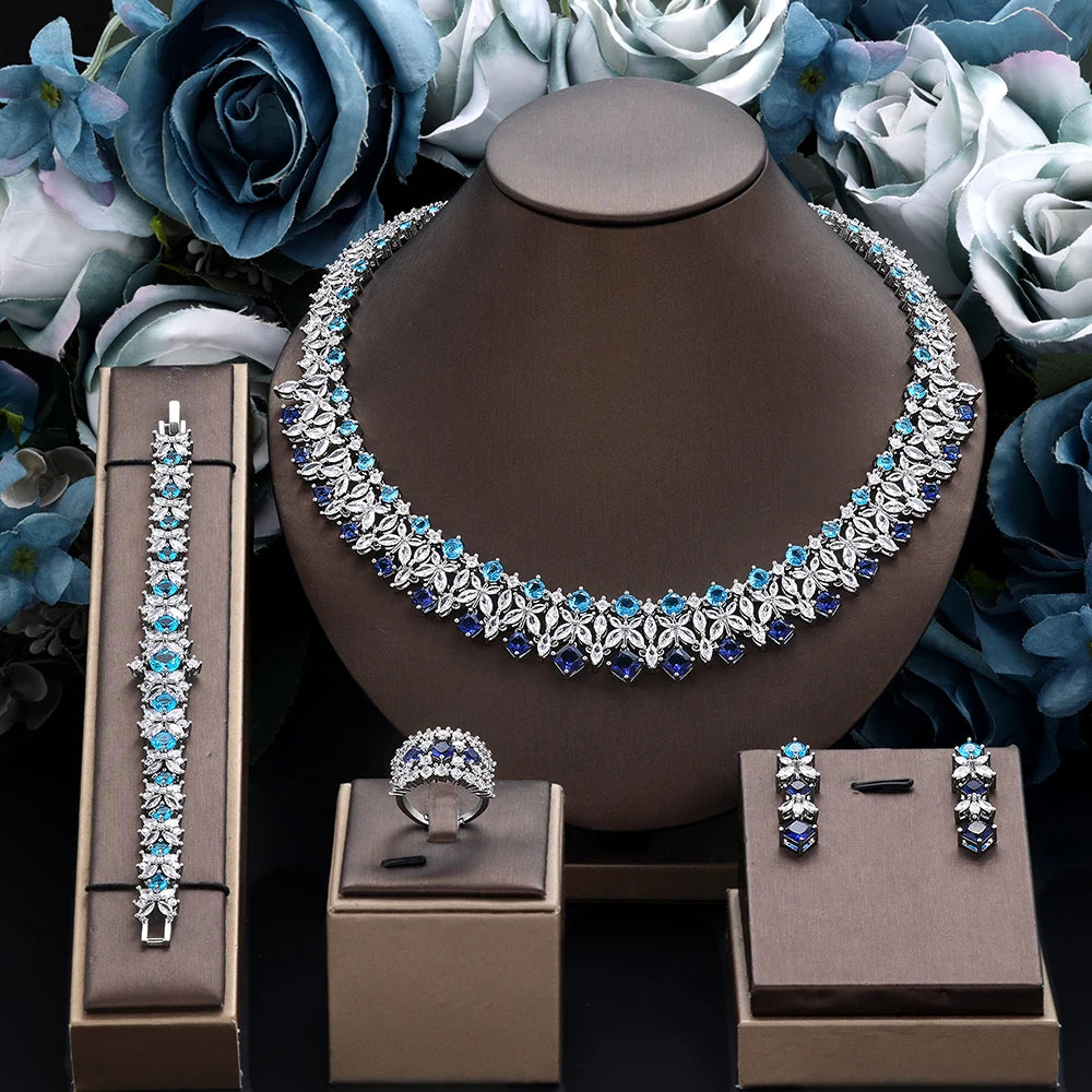 2025 Luxury Zirconia Bridal Jewelry Set