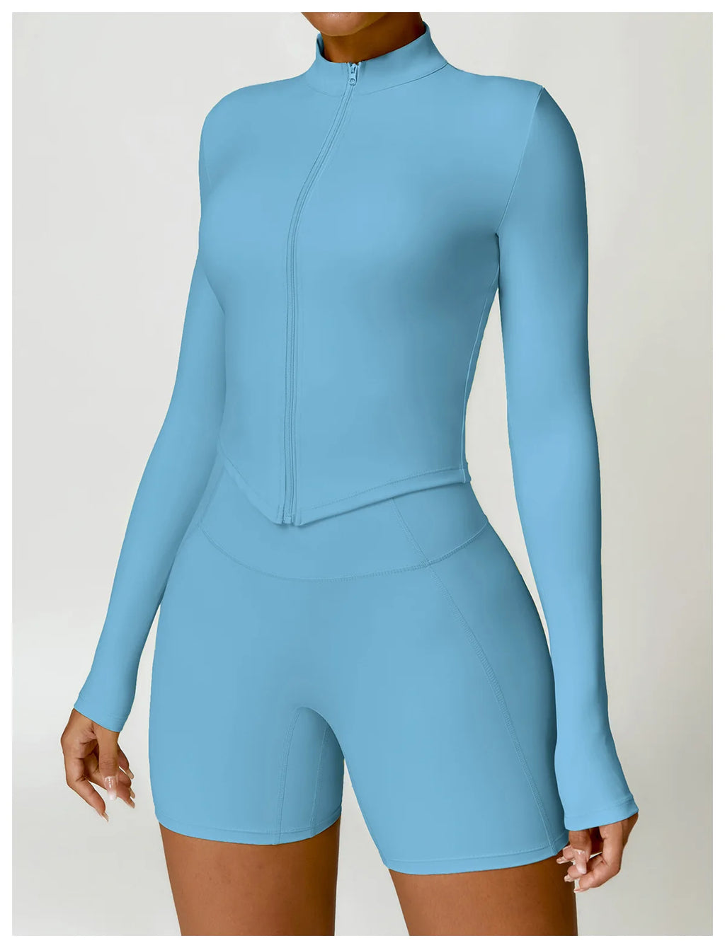 Fitted Zip Up Fitness Yoga Jacket