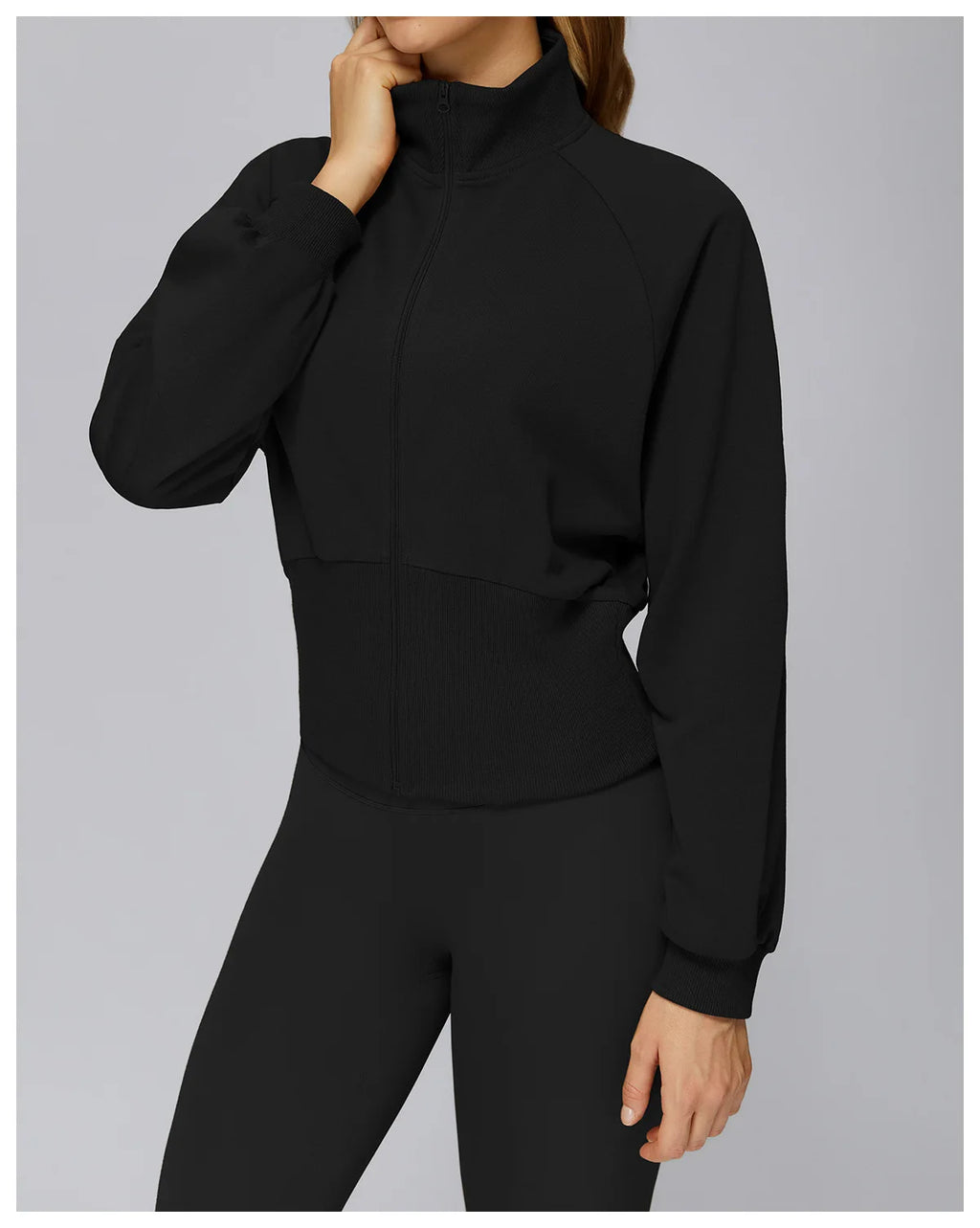 Loose Fit Zip Up Sports Jacket