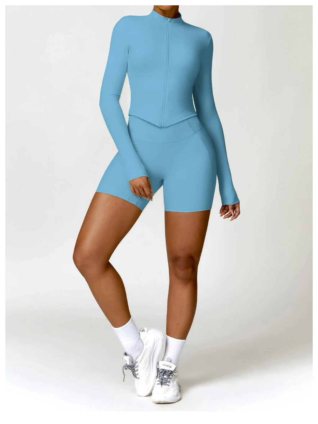 Fitted Zip Up Fitness Yoga Jacket