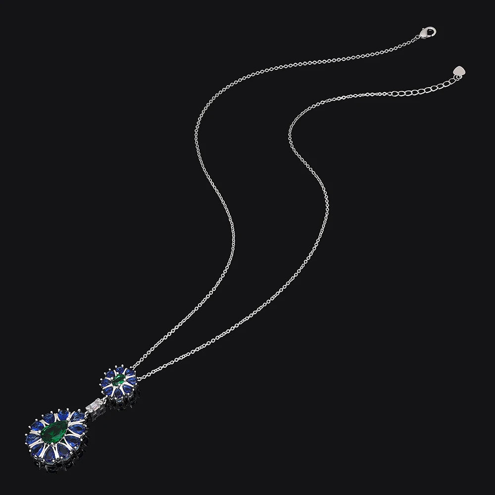 Trendy Water Droplet Zirconia Bridal Jewelry Set