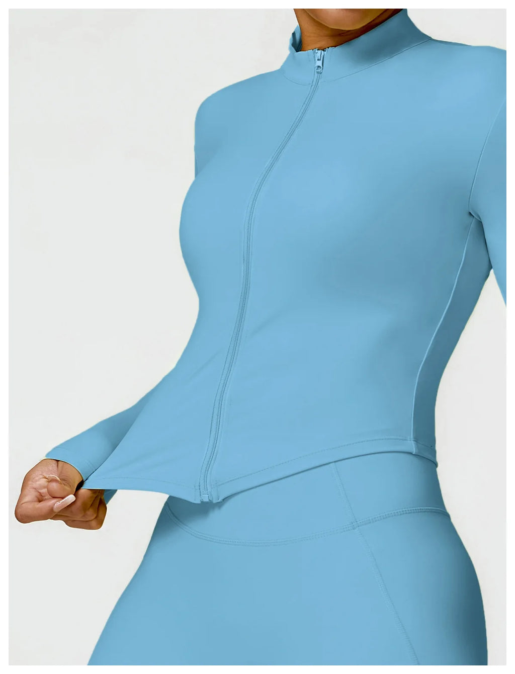 Fitted Zip Up Fitness Yoga Jacket