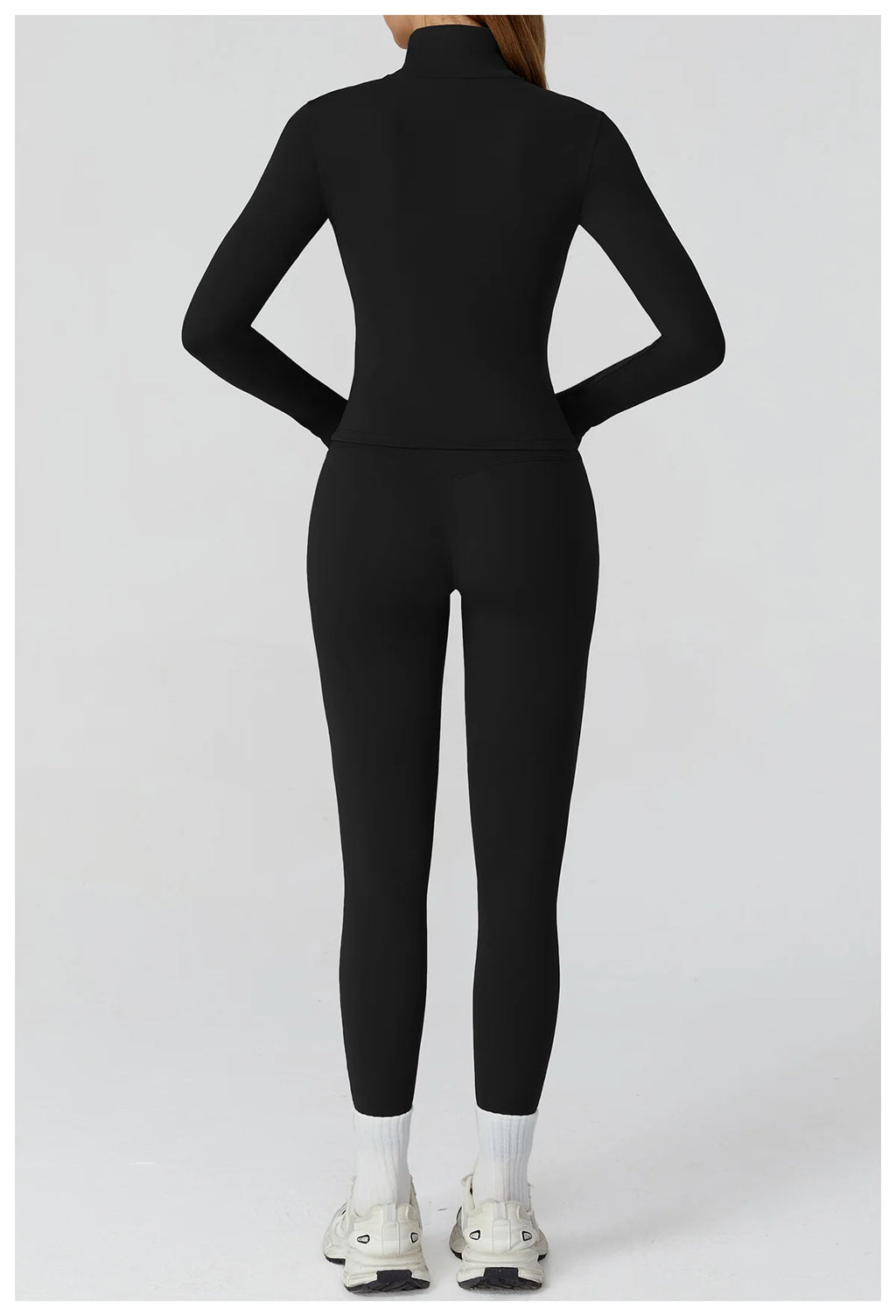 Fitted Zip-Up Jacket With High Collar