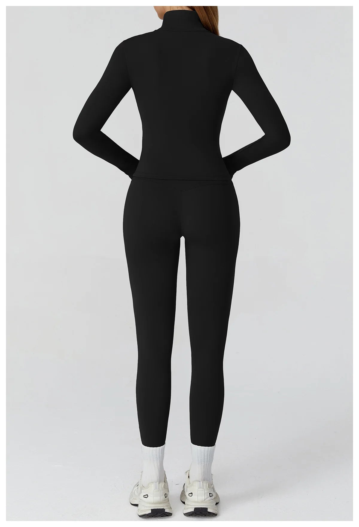 Fitted Zip-Up Jacket With High Collar