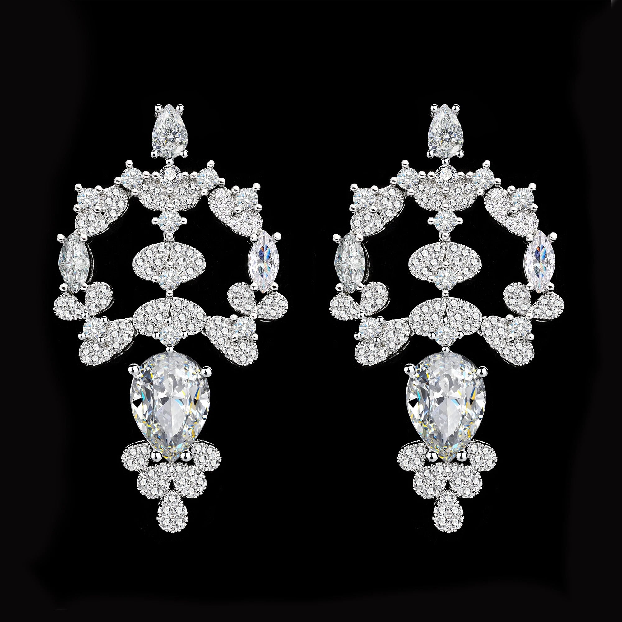 Luxury 4 Piece CZ Bridal Jewelry Set