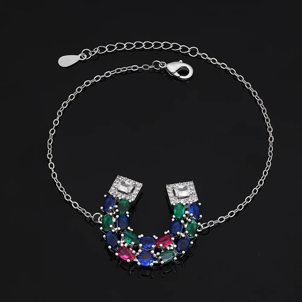 Trendy Water Droplet Zirconia Bridal Jewelry Set