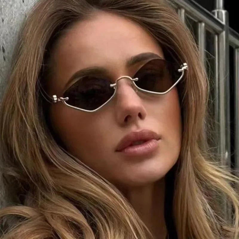 Half-Frame Diamond Sunglasses