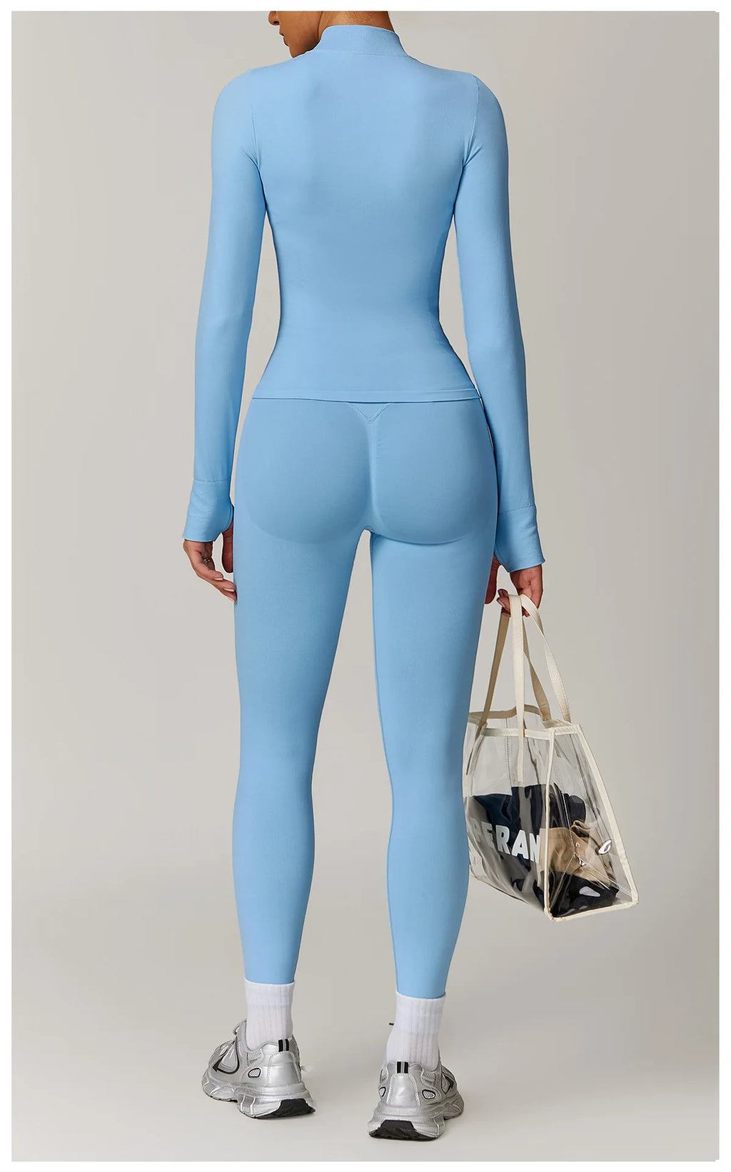 Fitted Thumb Hole Zip Up Jacket