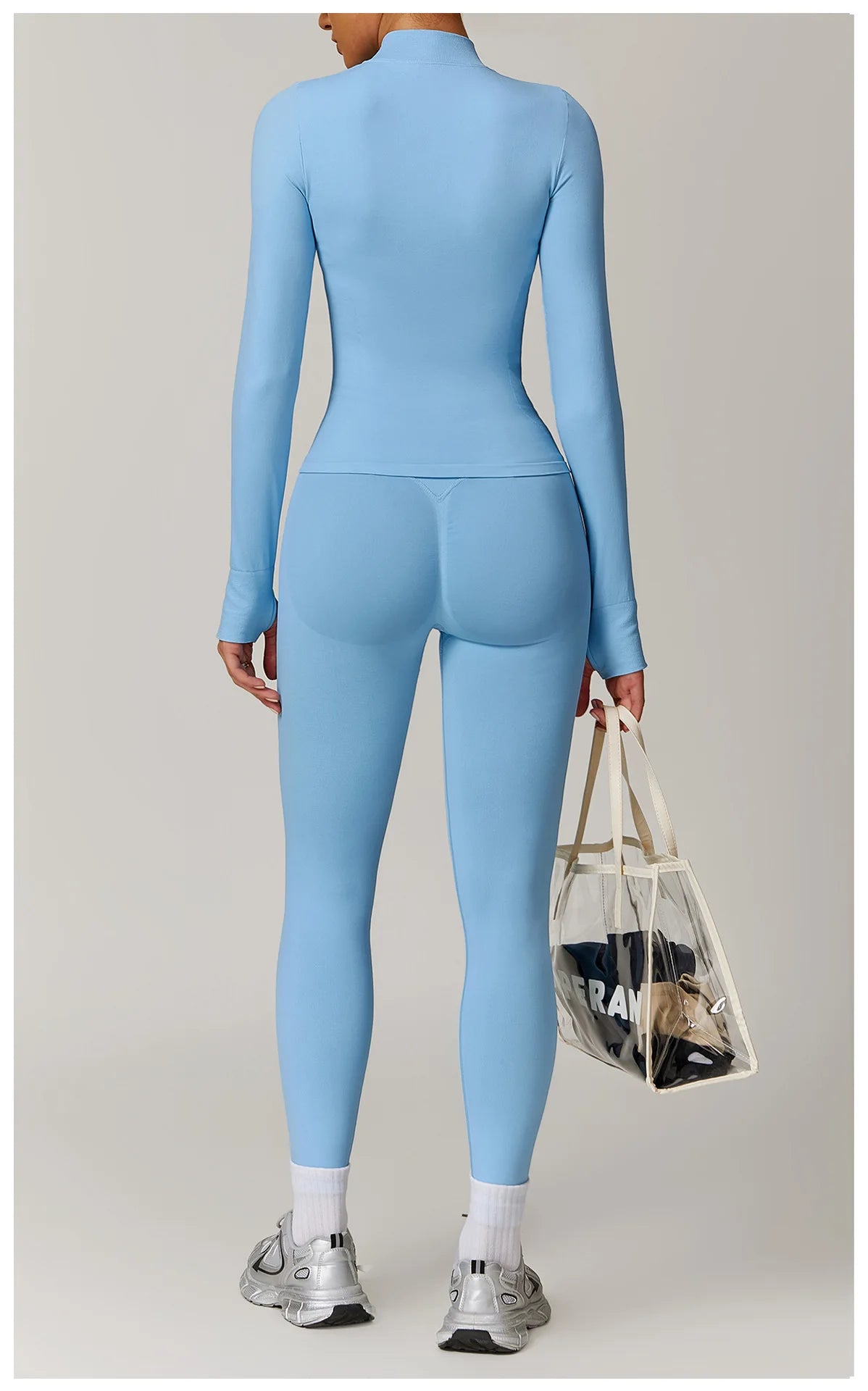 Fitted Thumb Hole Zip Up Jacket