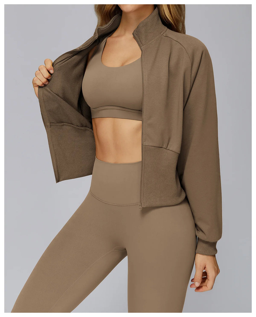 Loose Fit Zip Up Sports Jacket