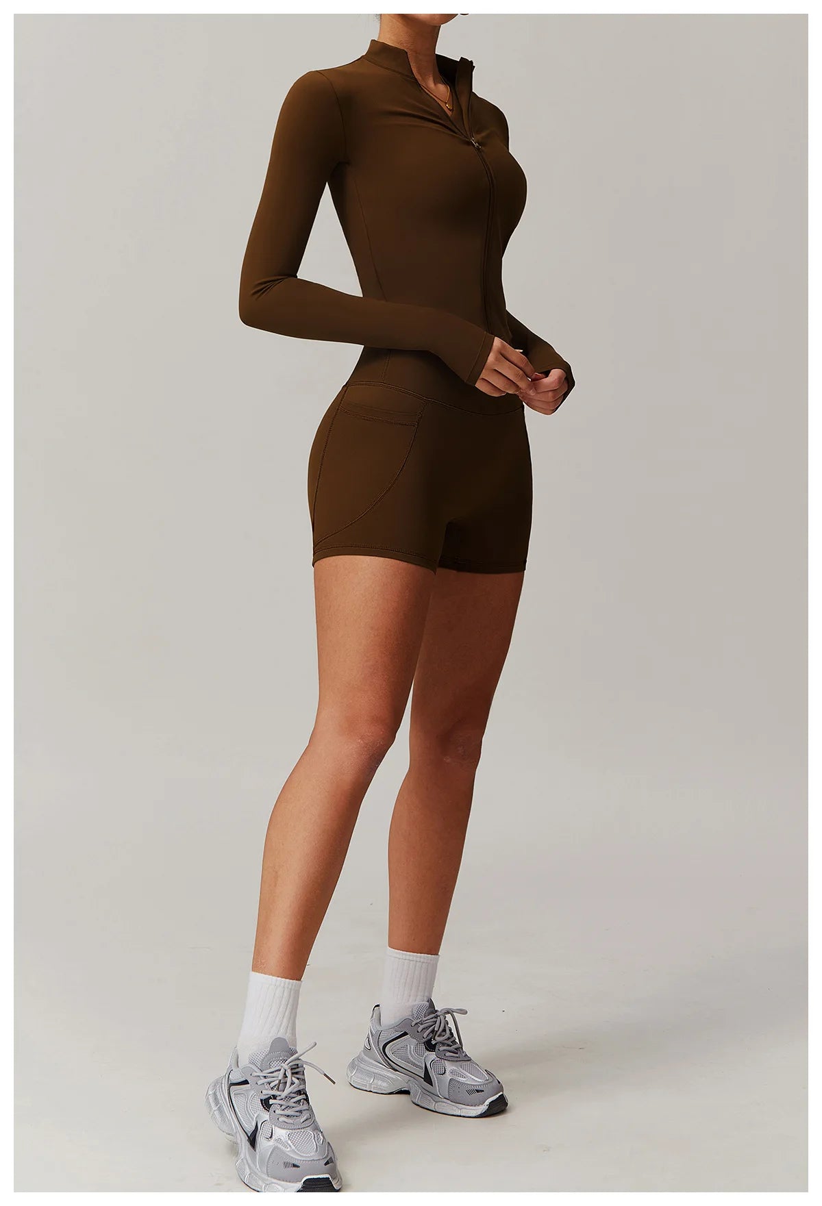 Fitted Zip Up Fitness Yoga Jacket