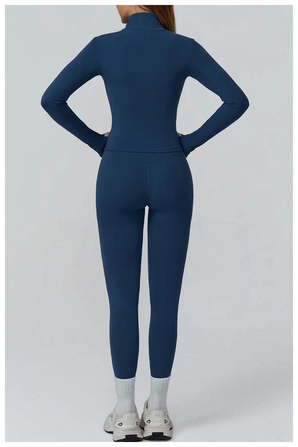 Fitted Zip-Up Jacket With High Collar