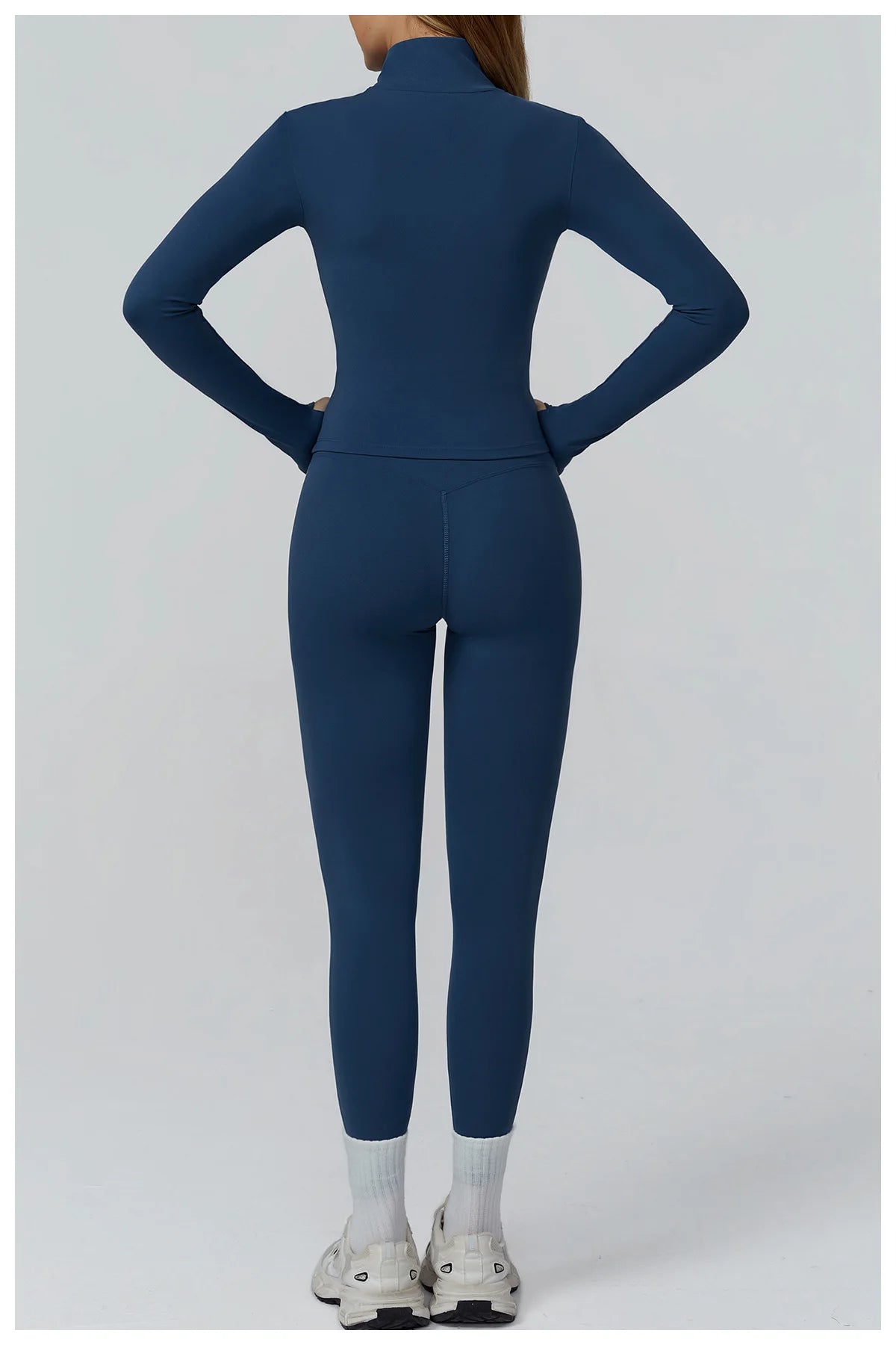 Fitted Zip-Up Jacket With High Collar