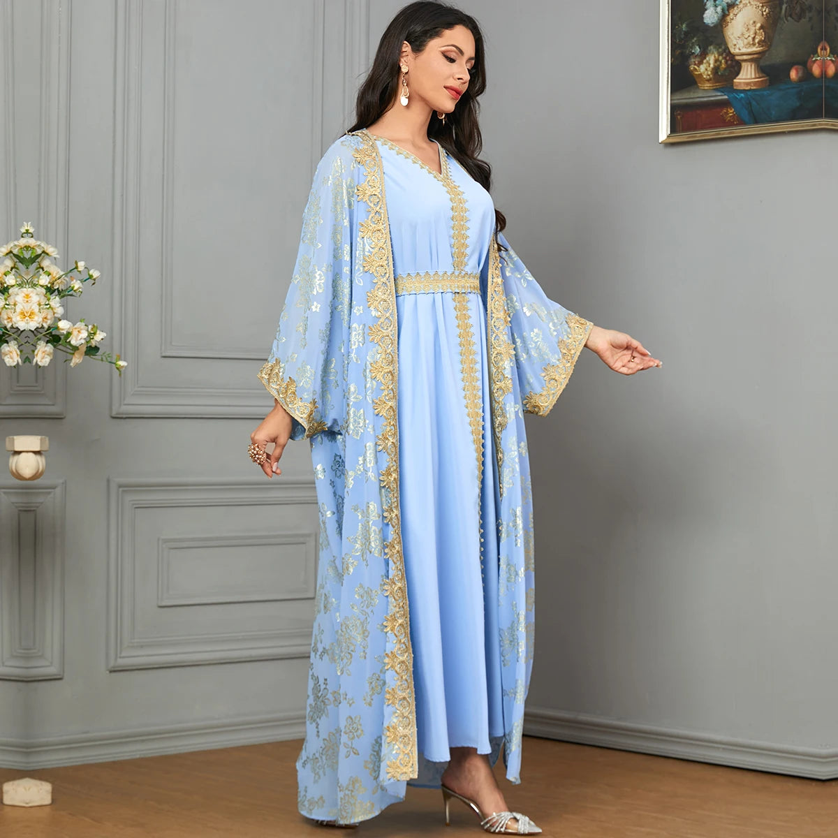 Eid Muslim Party Abaya Dress
