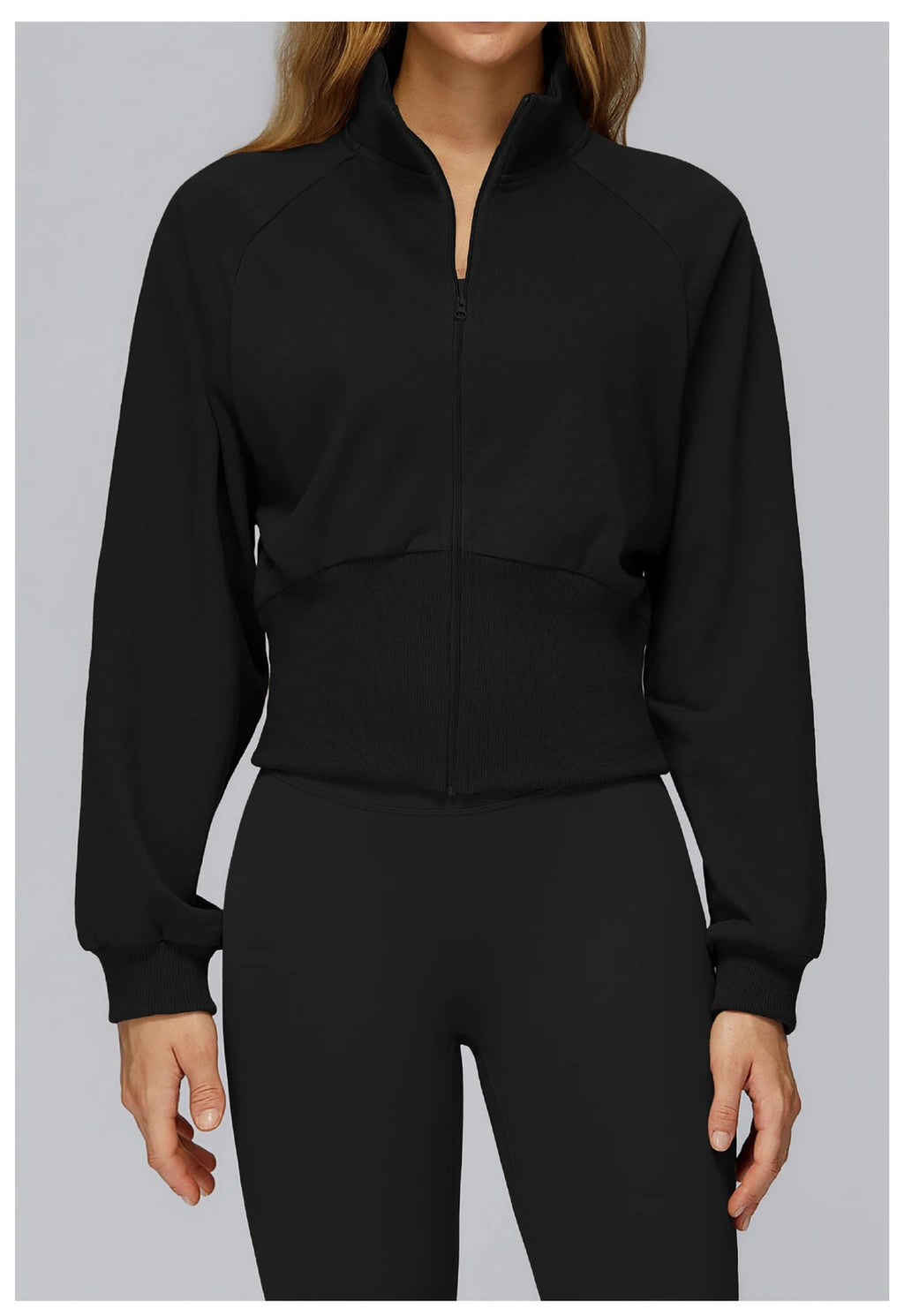 Loose Fit Zip Up Sports Jacket