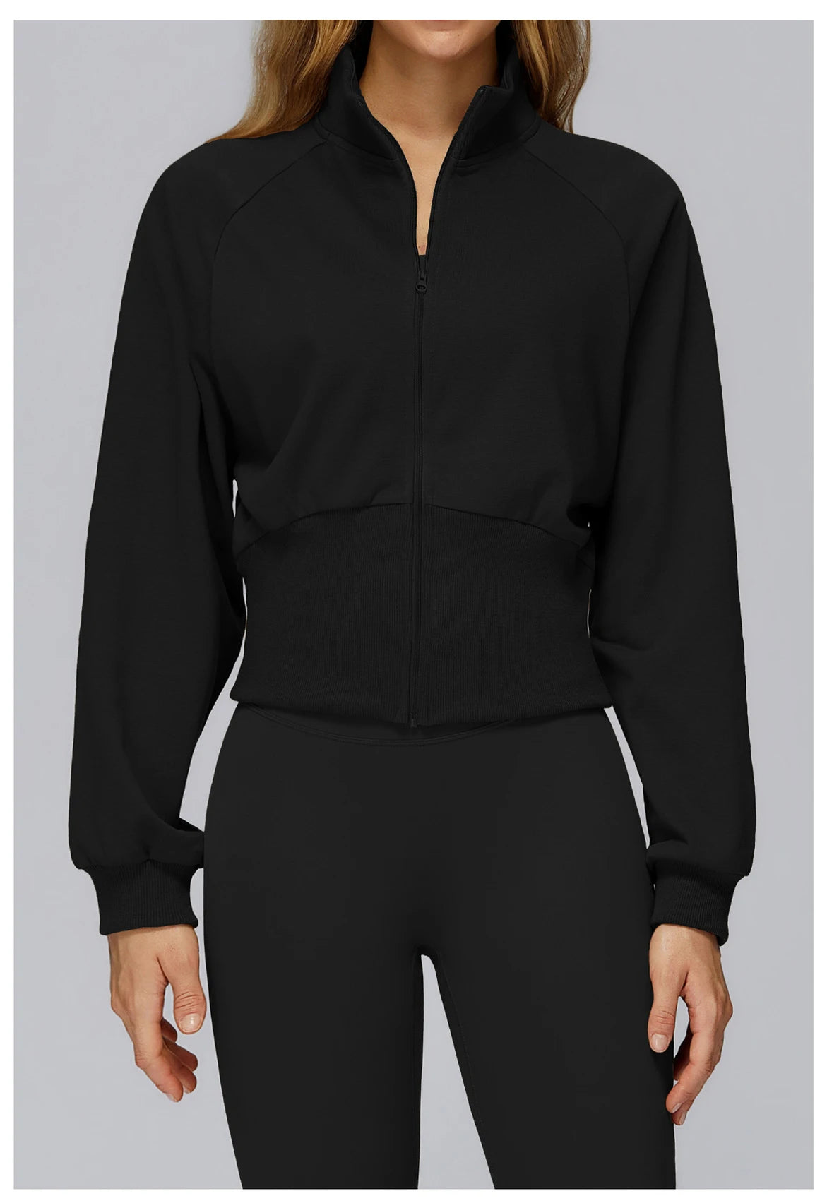 Loose Fit Zip Up Sports Jacket