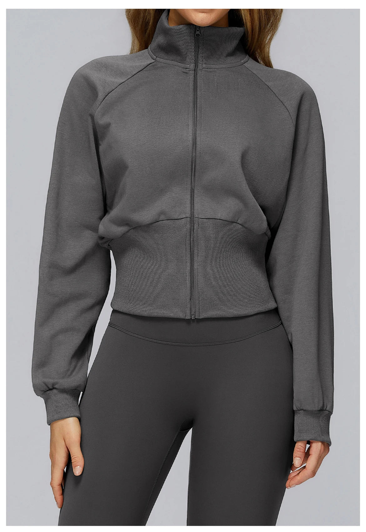 Loose Fit Zip Up Sports Jacket