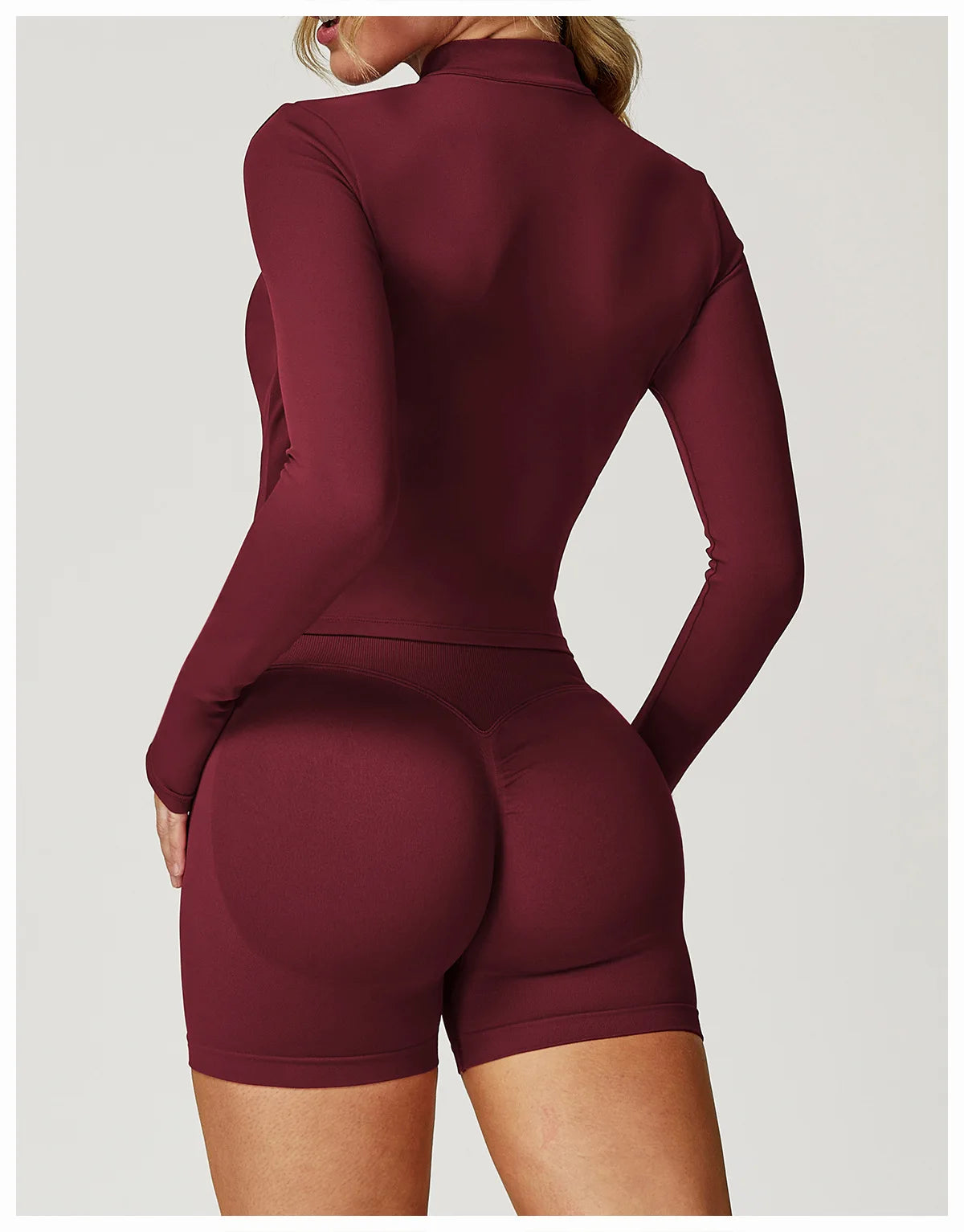 Fitted Zip Up Fitness Yoga Jacket