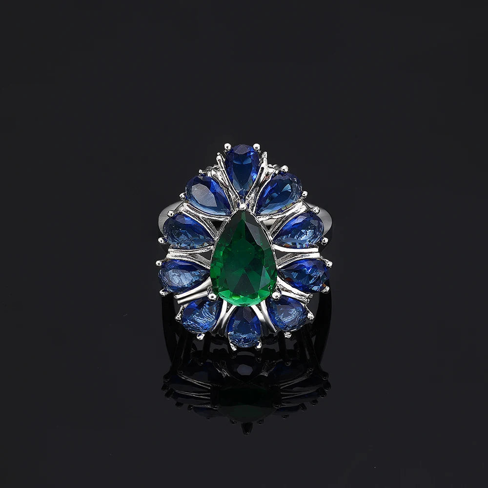 Trendy Water Droplet Zirconia Bridal Jewelry Set