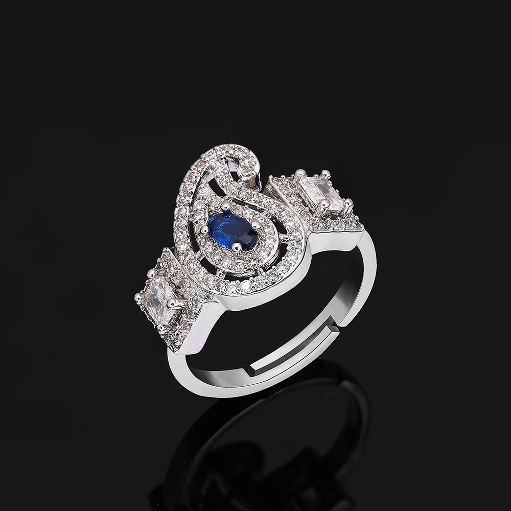 Trendy Water Droplet Zirconia Bridal Jewelry Set