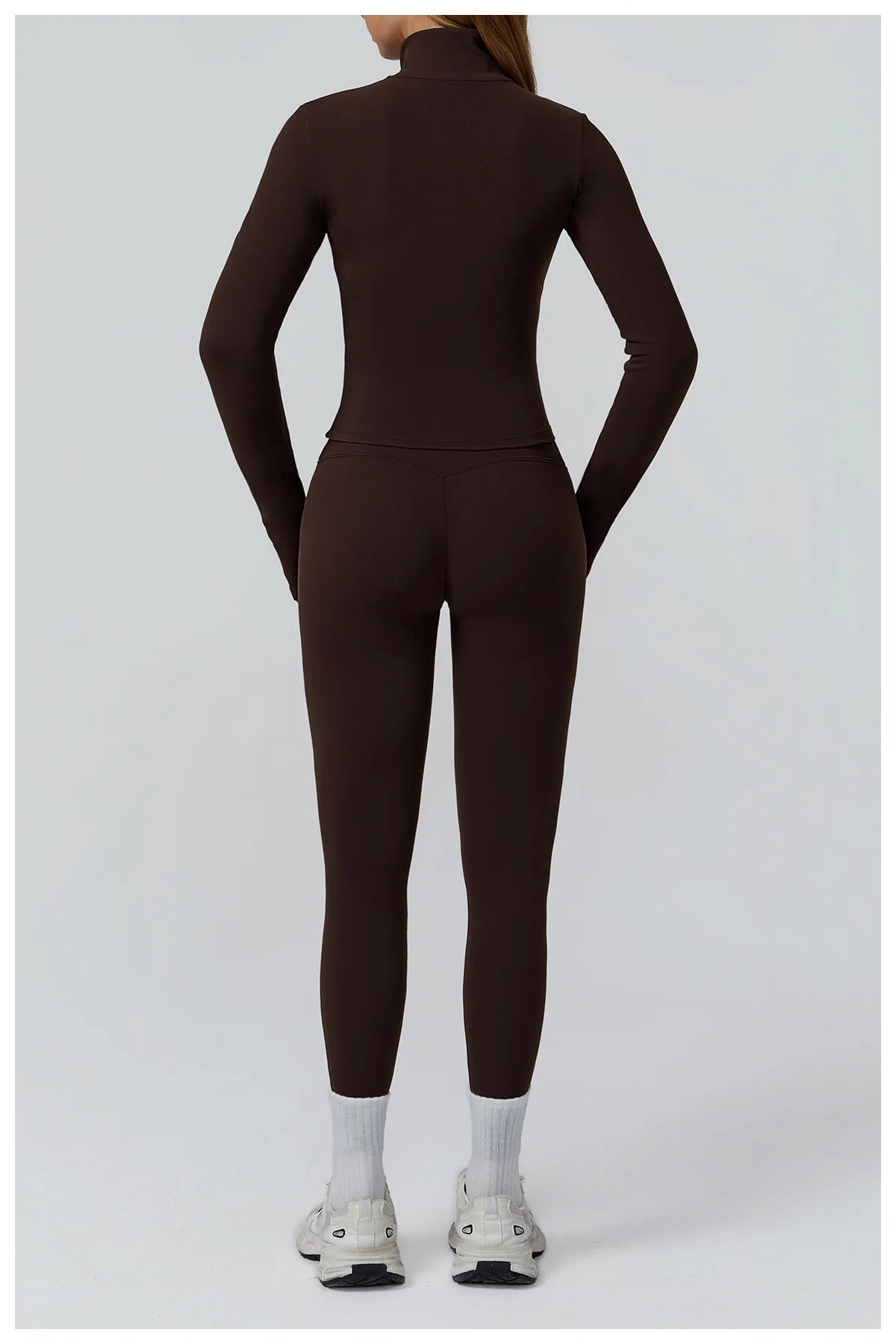 Fitted Zip-Up Jacket With High Collar