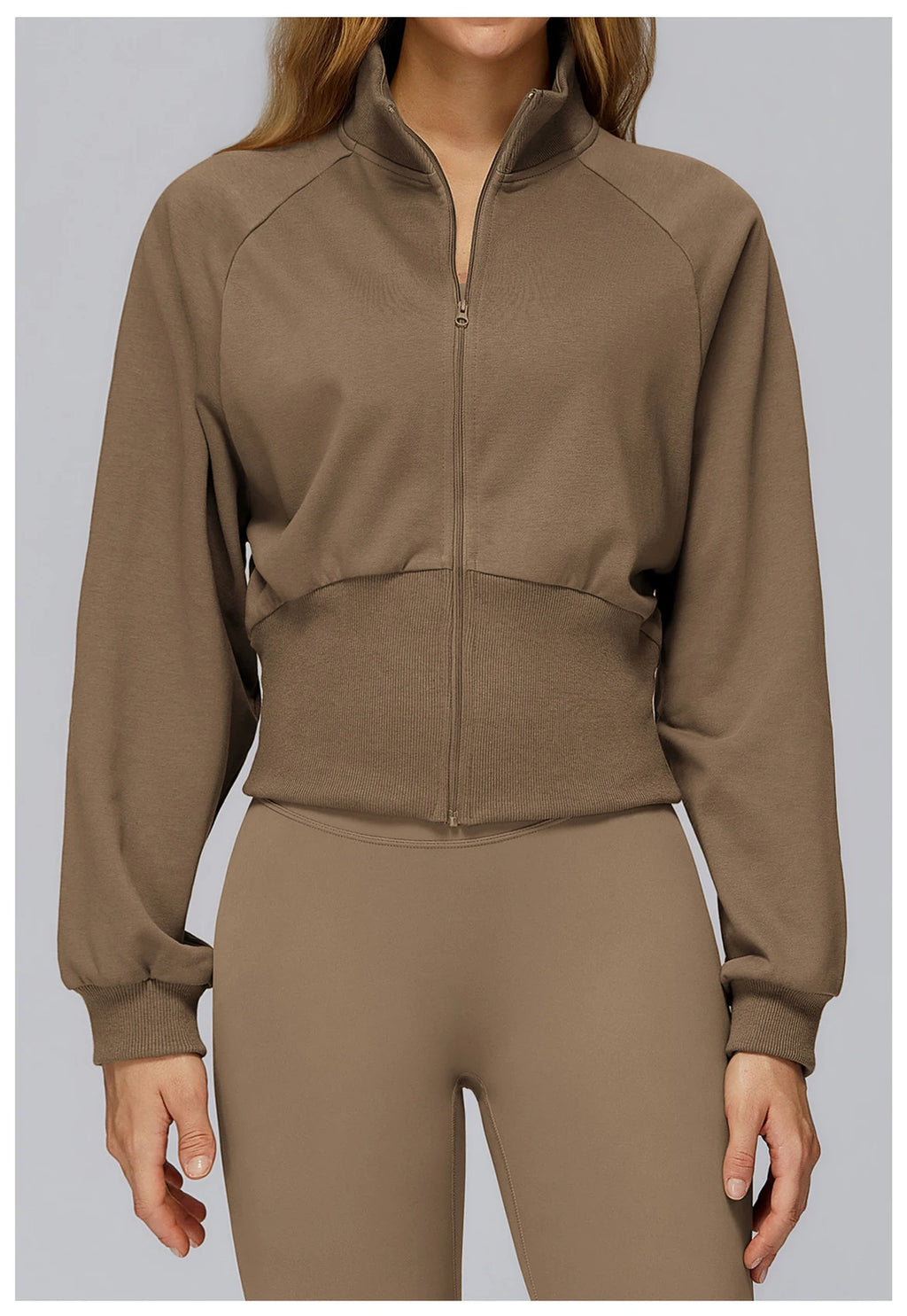 Loose Fit Zip Up Sports Jacket