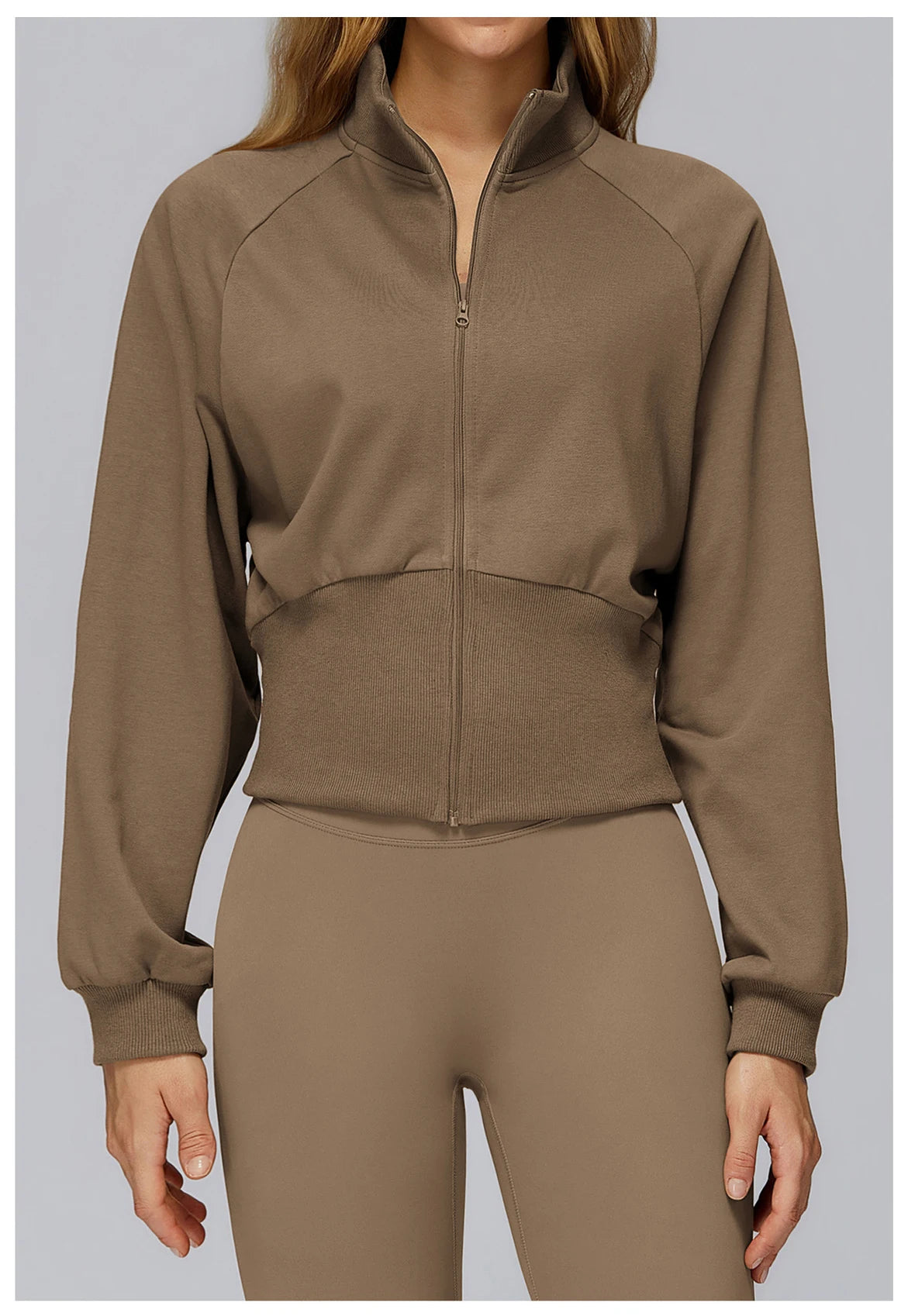 Loose Fit Zip Up Sports Jacket