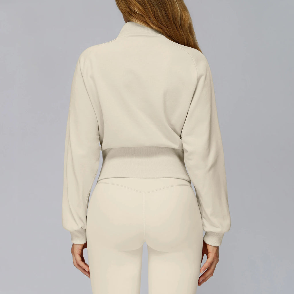 Loose Fit Zip Up Sports Jacket