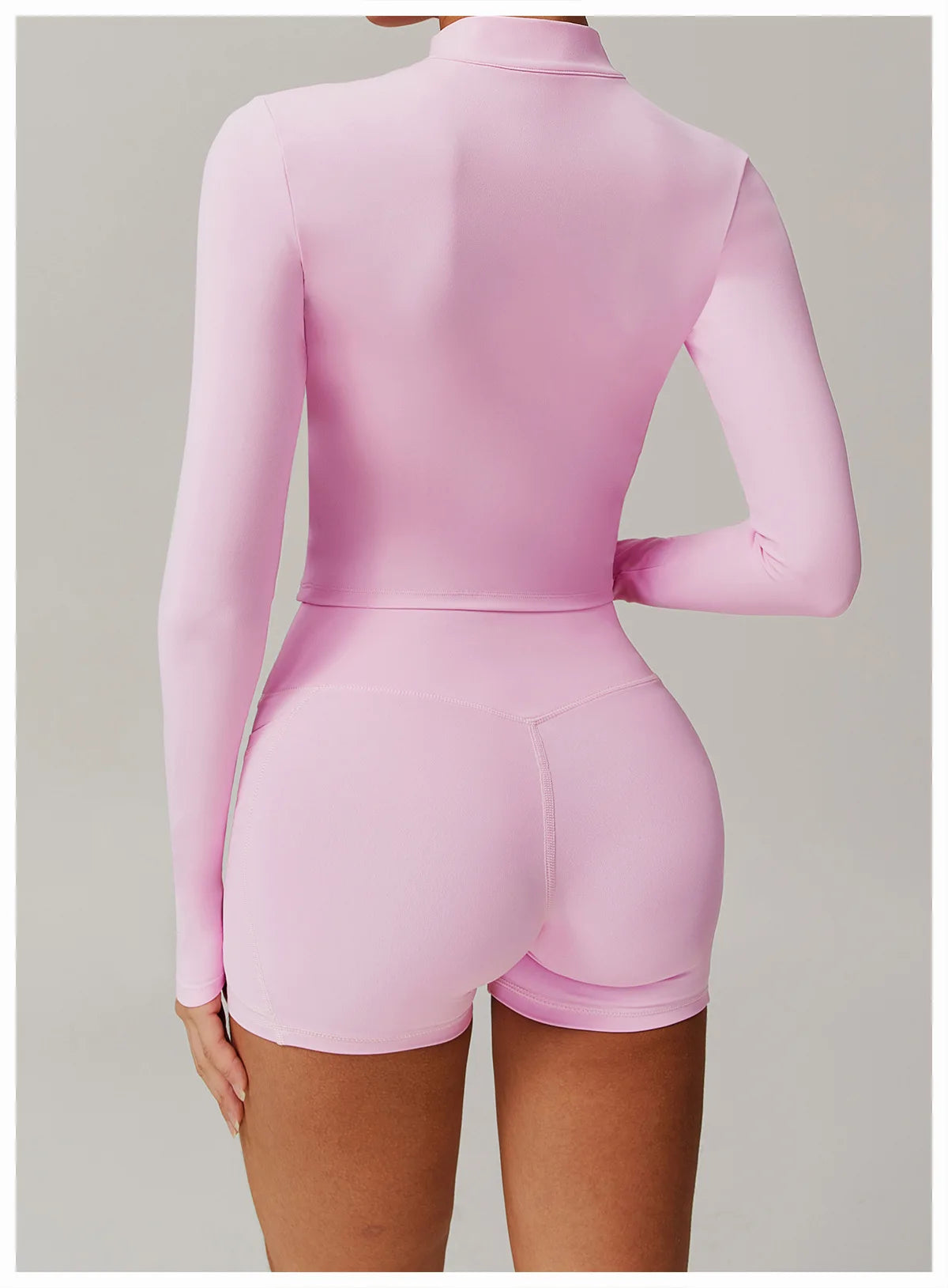 Fitted Zip Up Fitness Yoga Jacket