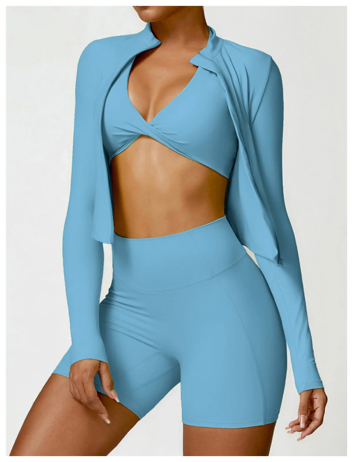 Fitted Zip Up Fitness Yoga Jacket