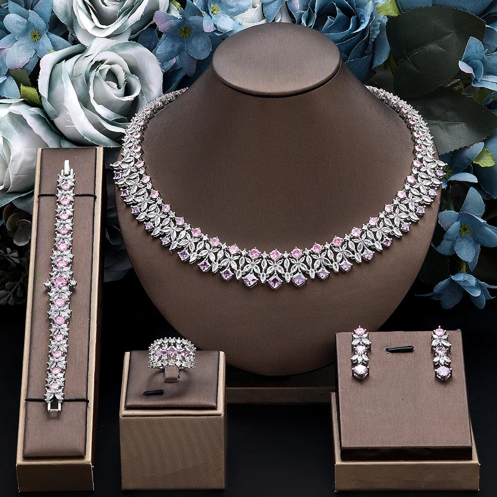 2025 Luxury Zirconia Bridal Jewelry Set