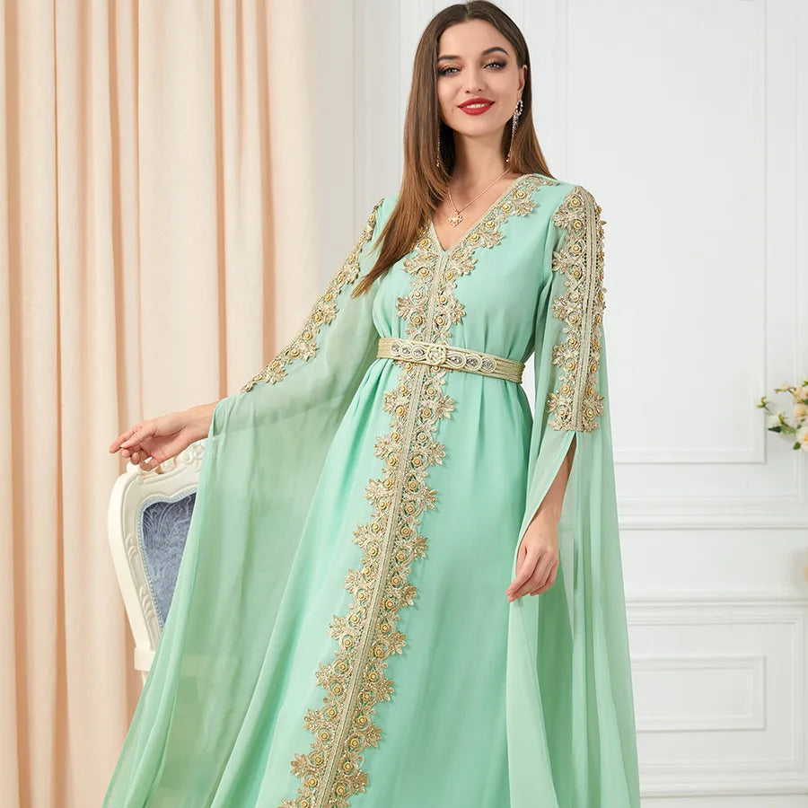 Moroccan Party Abaya Dress